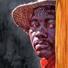 black Man With Straw Hat 5D Diamond Painting