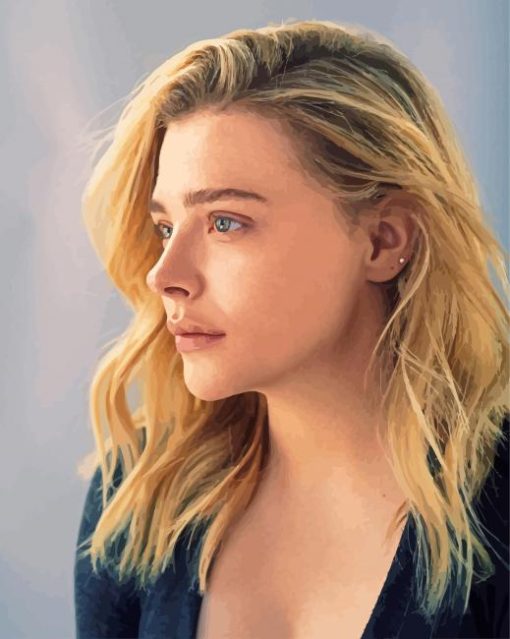 chloe grace moretz side profile Diamond Paintings