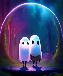 Cute Ghost Couple 5D Diamond Painting