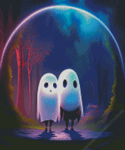 Cute Ghost Couple 5D Diamond Painting