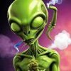 Alien Smoking 5D Diamond Painting