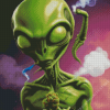 Alien Smoking 5D Diamond Painting