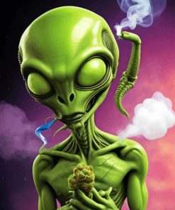 Alien Smoking 5D Diamond Painting