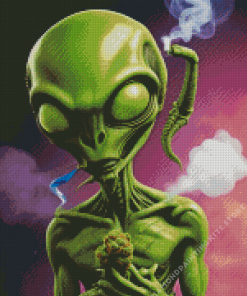 Alien Smoking 5D Diamond Painting