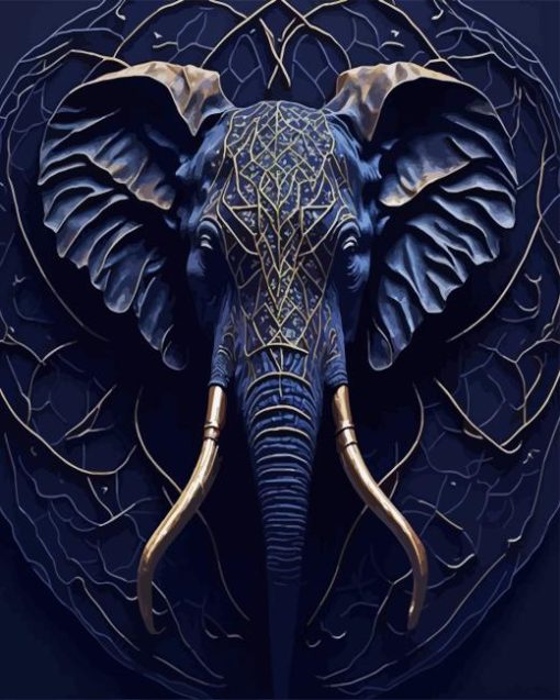 Black and Gold Elephant 5D Diamond Painting