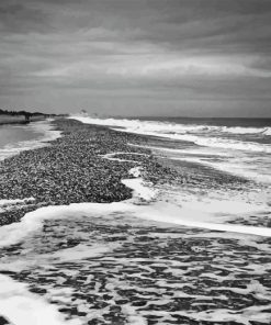 Black and White Beach 5D Diamond Painting