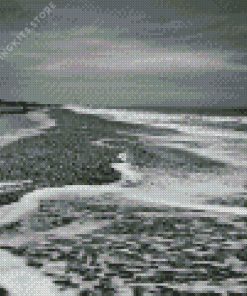 Black and White Beach 5D Diamond Painting