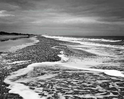 Black and White Beach 5D Diamond Painting