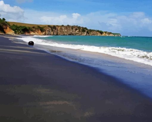 Black Sand Beach 5D Diamond Painting