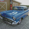 Blue 57 Chevy 5D Diamond Painting