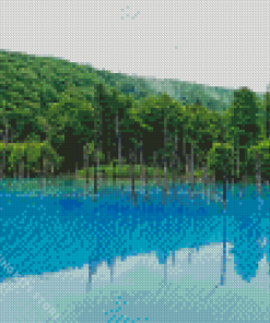 Blue Pond 5D Diamond Painting