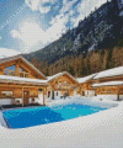 Cabin Refuge In Pitztal 5D Diamond Painting