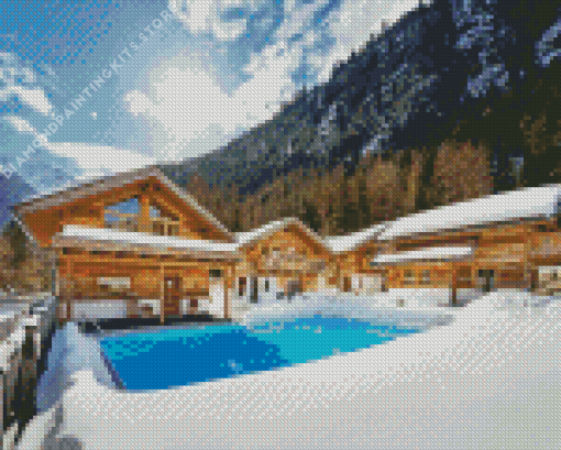 Cabin Refuge In Pitztal 5D Diamond Painting