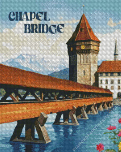 Chapel Bridge Poster 5D Diamond Painting