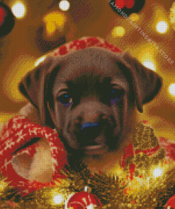 Christmas Puppy 5D Diamond Painting