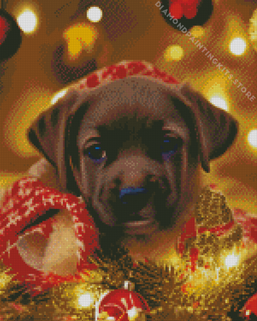 Christmas Puppy 5D Diamond Painting