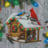 Christmas Birdhouse 5D Diamond Painting