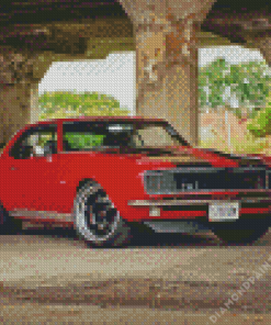 Classic Red Camaro 5D Diamond Painting