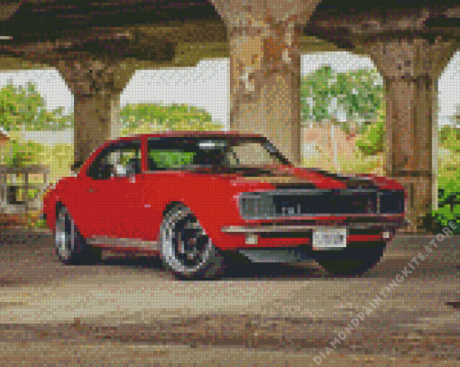 Classic Red Camaro 5D Diamond Painting