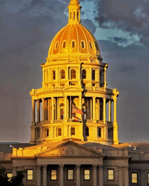 Colorado State Capitol 5D Diamond Painting