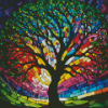 Colorful Mosaic Tree 5D Diamond Painting