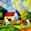 Country Cottage Scene 5D Diamond Painting