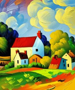 Country Cottage Scene 5D Diamond Painting