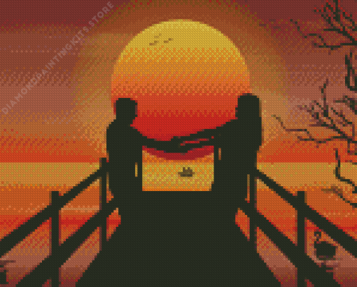 Couple Fall 5D Diamond Painting