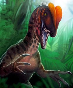 Dilophosaurus In Jungle 5D Diamond Painting