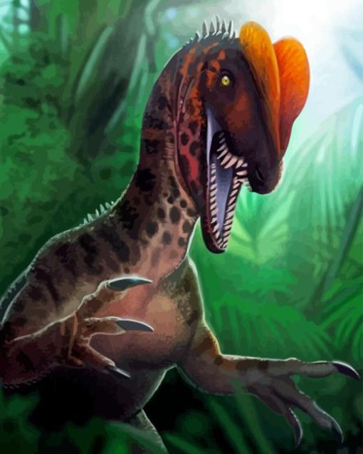 Dilophosaurus In Jungle 5D Diamond Painting