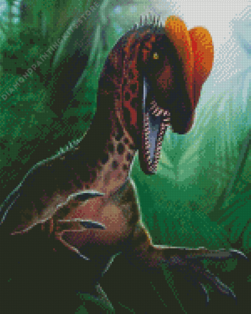 Dilophosaurus In Jungle 5D Diamond Painting