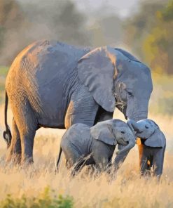 Elephant and Baby 5D Diamond Painting