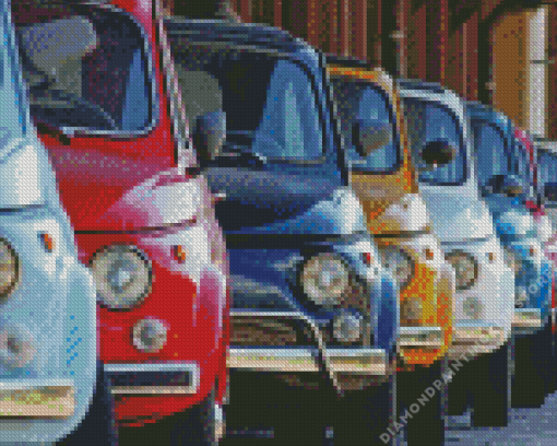 Fiat 500 Cars 5D Diamond Painting