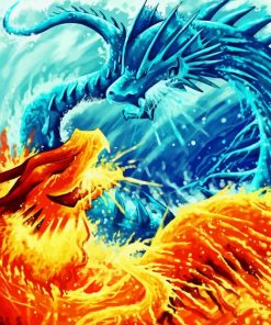 Fire Ice Dragons 5D Diamond Painting