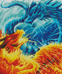 Fire Ice Dragons 5D Diamond Painting