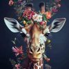 Floral Giraffe 5D Diamond Painting