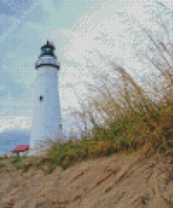 Fort Gratiot Lighthouse 5D Diamond Painting