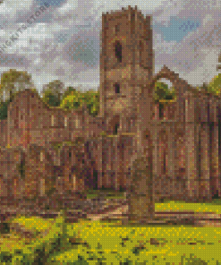 Fountains Abbey Building 5D Diamond Painting