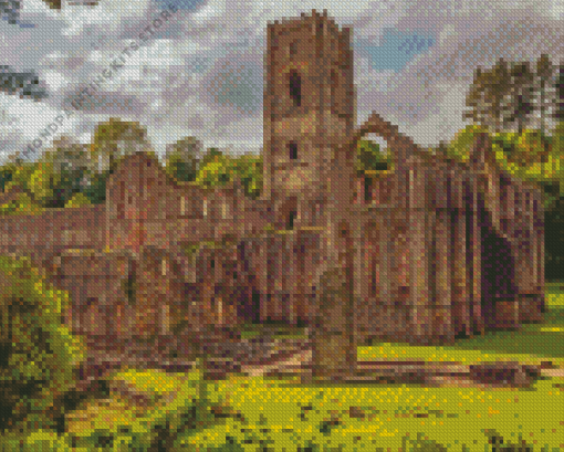 Fountains Abbey Building 5D Diamond Painting