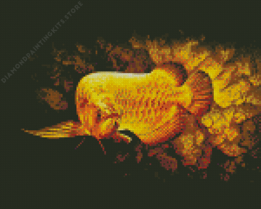 Golden Arowana Fish 5D Diamond Painting