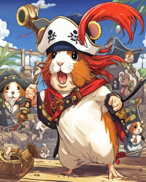 Guinea Pig Pirate 5D Diamond Painting