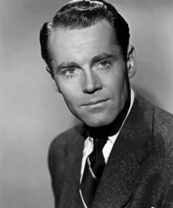 Black and White Henry Fonda 5D Diamond Painting