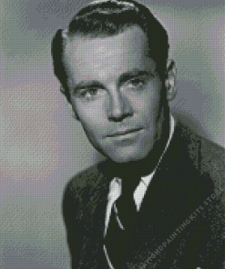 Black and White Henry Fonda 5D Diamond Painting