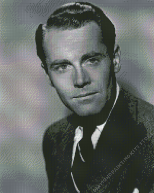 Black and White Henry Fonda 5D Diamond Painting