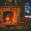 House Fireplace 5D Diamond Painting