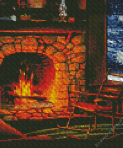 House Fireplace 5D Diamond Painting