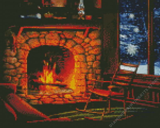 House Fireplace 5D Diamond Painting