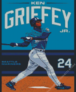 Ken Griffey JR Baseball Poster 5D Diamond Painting