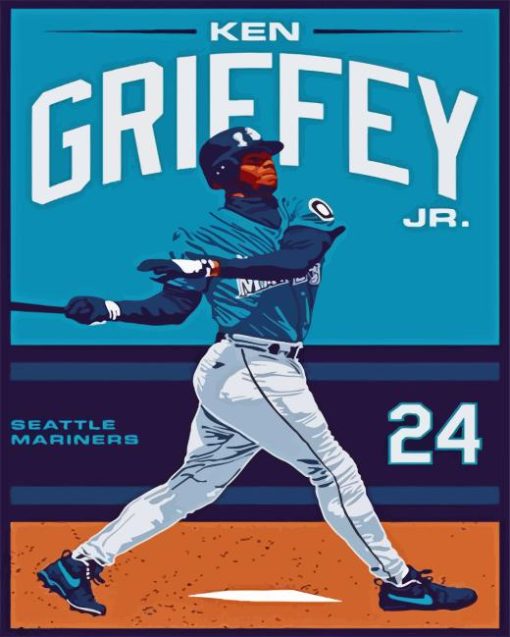 Ken Griffey JR Baseball Poster 5D Diamond Painting