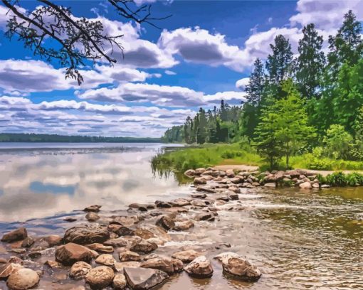 Lake Itasca 5D Diamond Painting